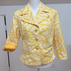 Rafaella Yellow&White Summer Jacket size Large